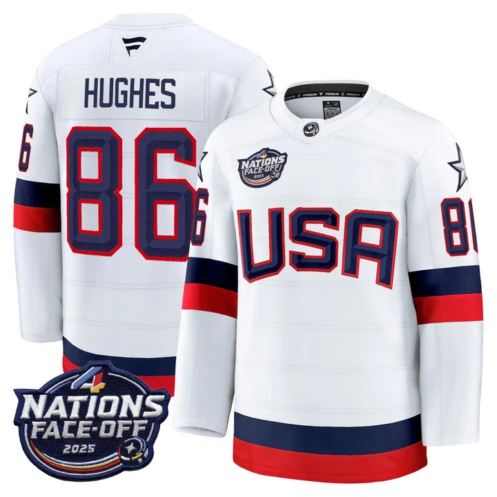 USA 4 Nations Face-Off 2025 Premium Jersey - All Stitched