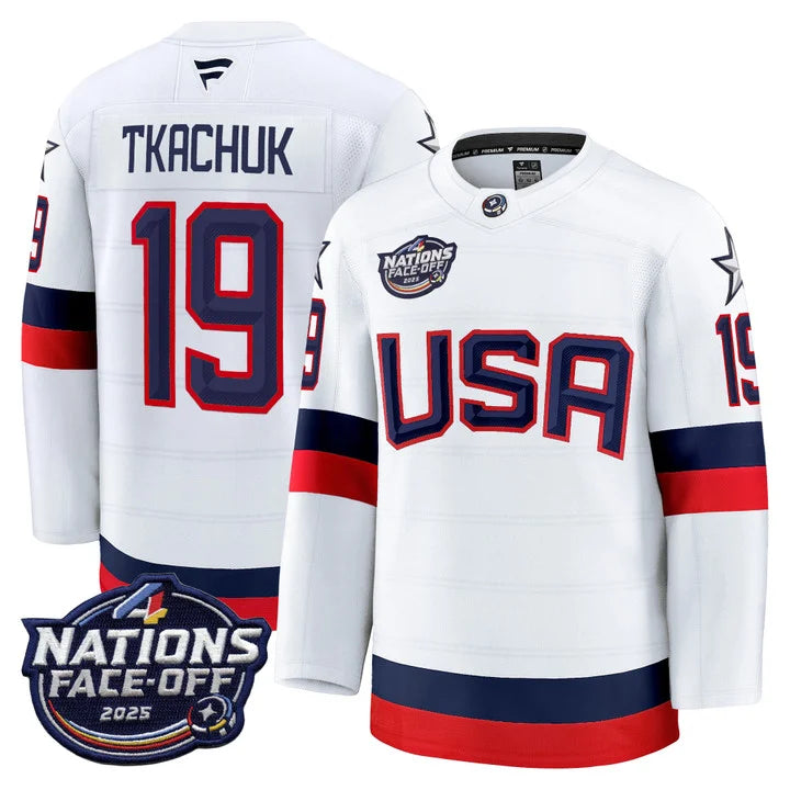 USA 4 Nations Face-Off 2025 Premium Jersey - All Stitched