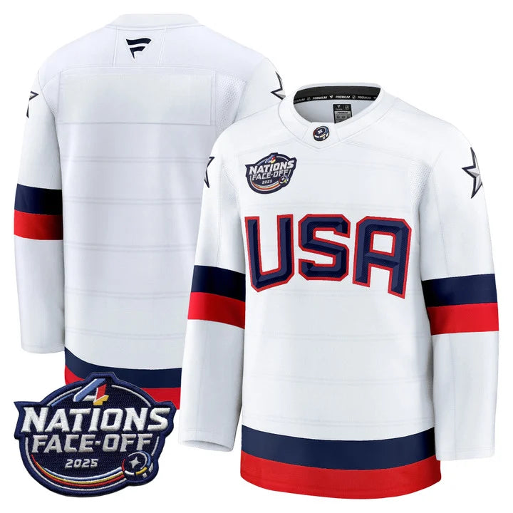 USA 4 Nations Face-Off 2025 Premium Jersey - All Stitched