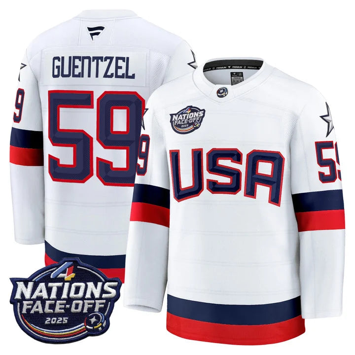 USA 4 Nations Face-Off 2025 Premium Jersey - All Stitched