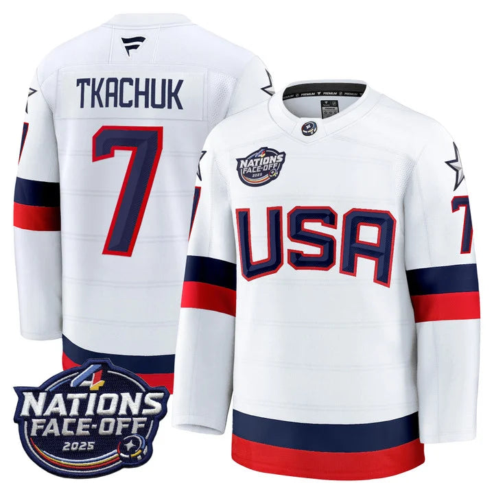 USA 4 Nations Face-Off 2025 Premium Jersey - All Stitched
