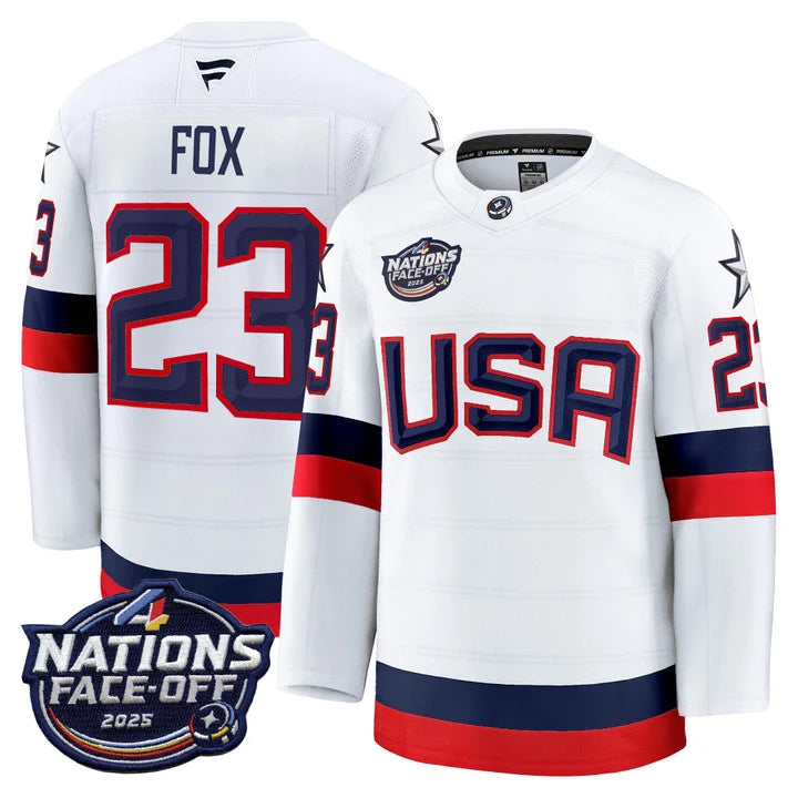 USA 4 Nations Face-Off 2025 Premium Jersey - All Stitched