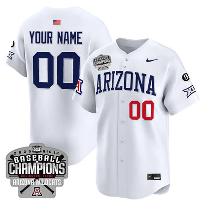 Arizona Wildcats 2025 Big 12 Champions Vapor Premier Limited Custom Jersey - All Stitched