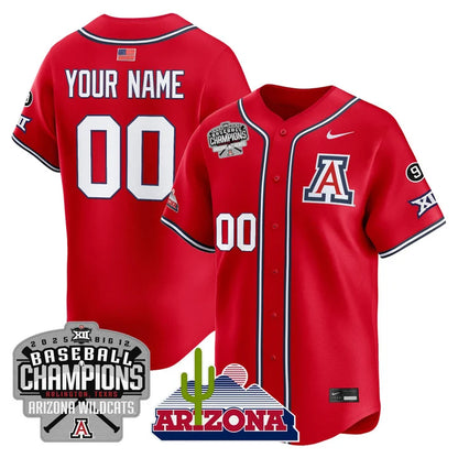 Arizona Wildcats 2025 Big 12 Champions Vapor Premier Limited Custom Jersey - All Stitched