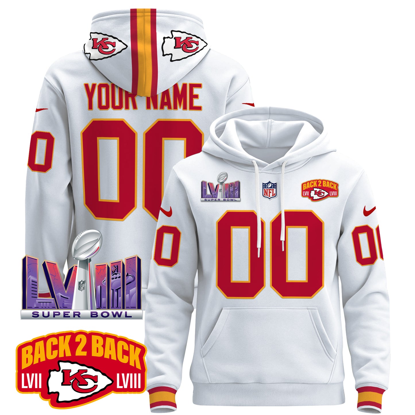 Kansas City Chiefs 2024 Custom Pullover Hoodie