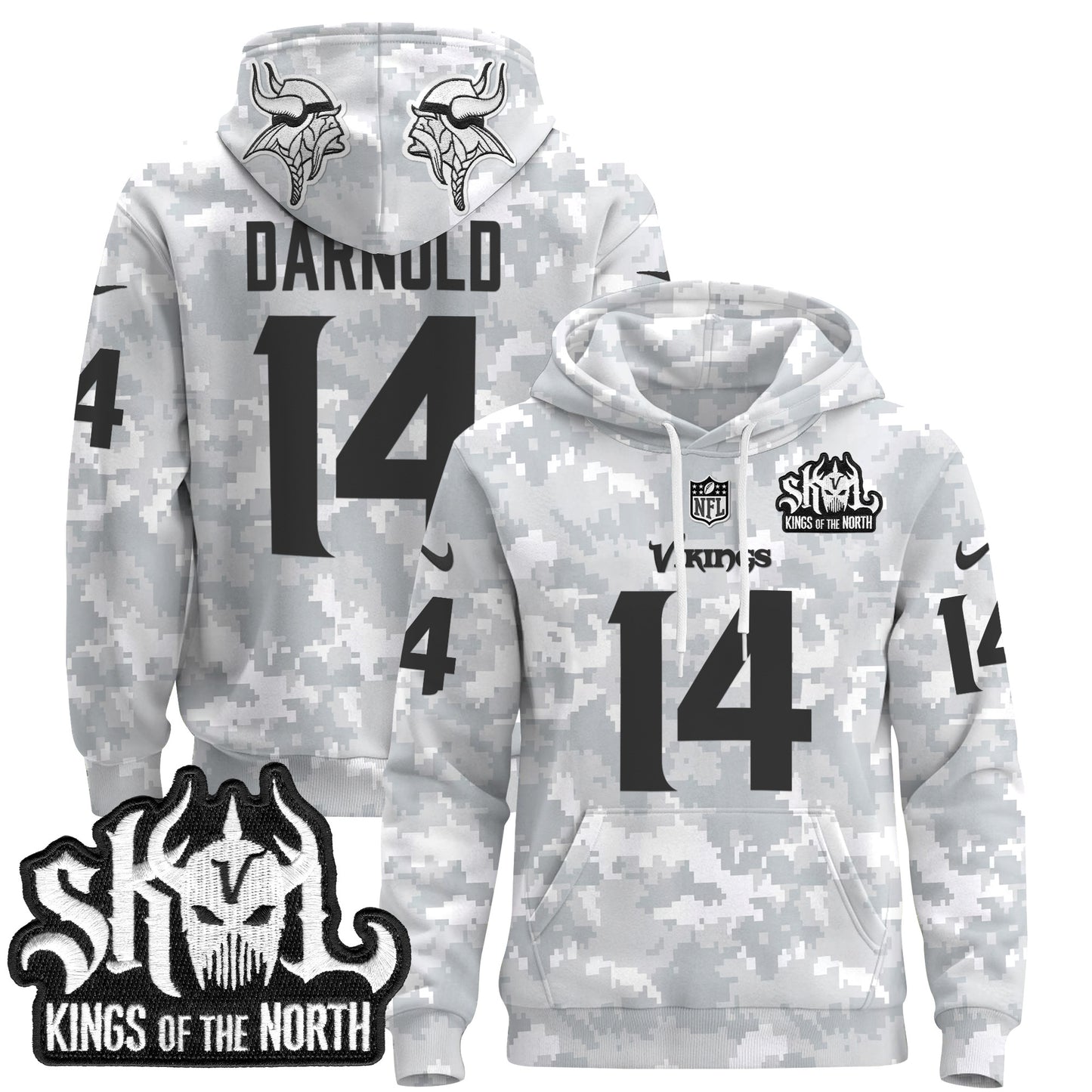 Minnesota Vikings 2024 Salute to Service Pullover Hoodie
