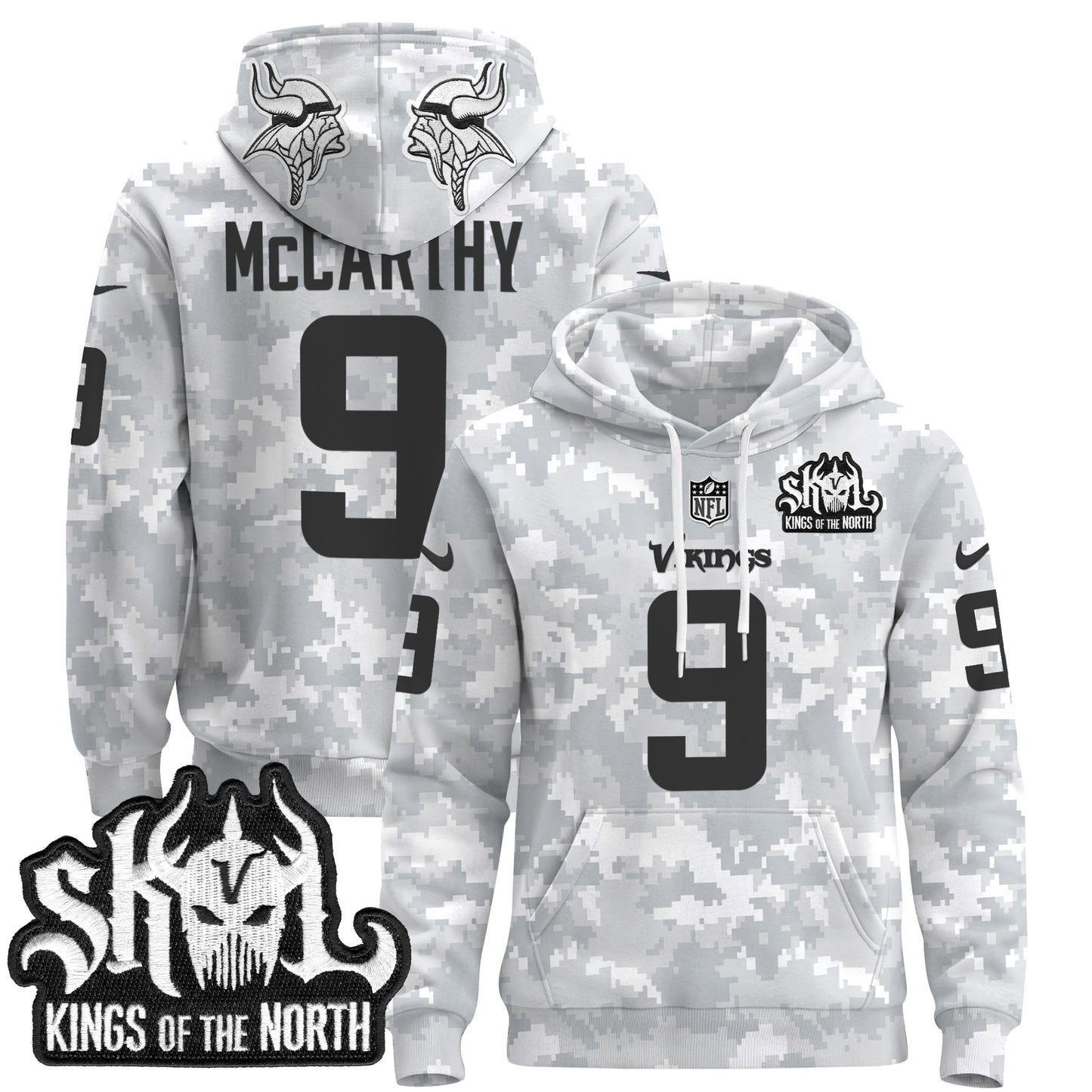 Minnesota Vikings 2024 Salute to Service Pullover Hoodie