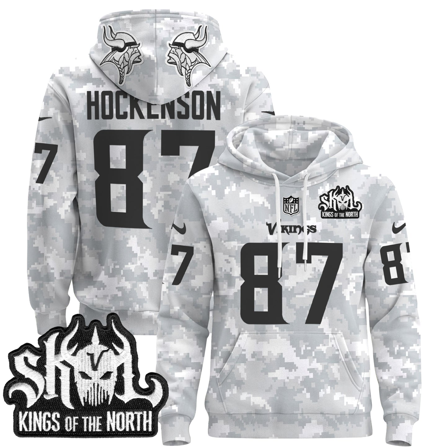 Minnesota Vikings 2024 Salute to Service Pullover Hoodie