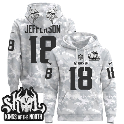 Minnesota Vikings 2024 Salute to Service Pullover Hoodie