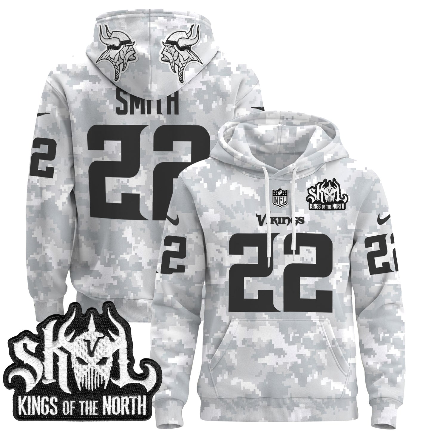 Minnesota Vikings 2024 Salute to Service Pullover Hoodie