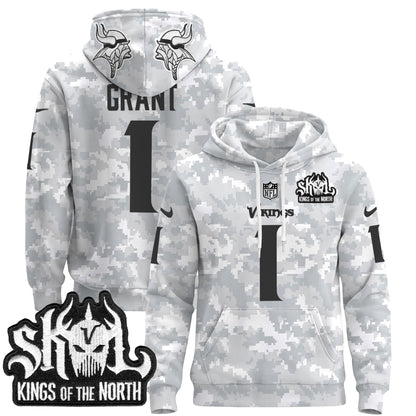 Minnesota Vikings 2024 Salute to Service Pullover Hoodie