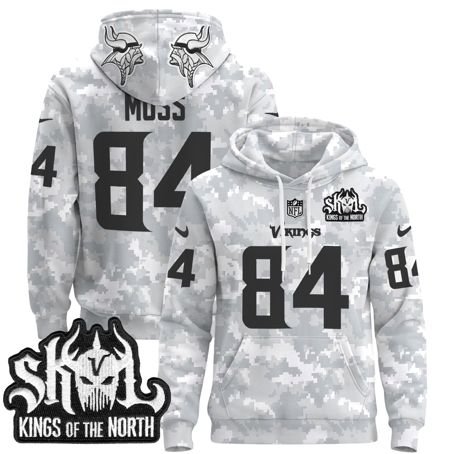 Minnesota Vikings 2024 Salute to Service Pullover Hoodie