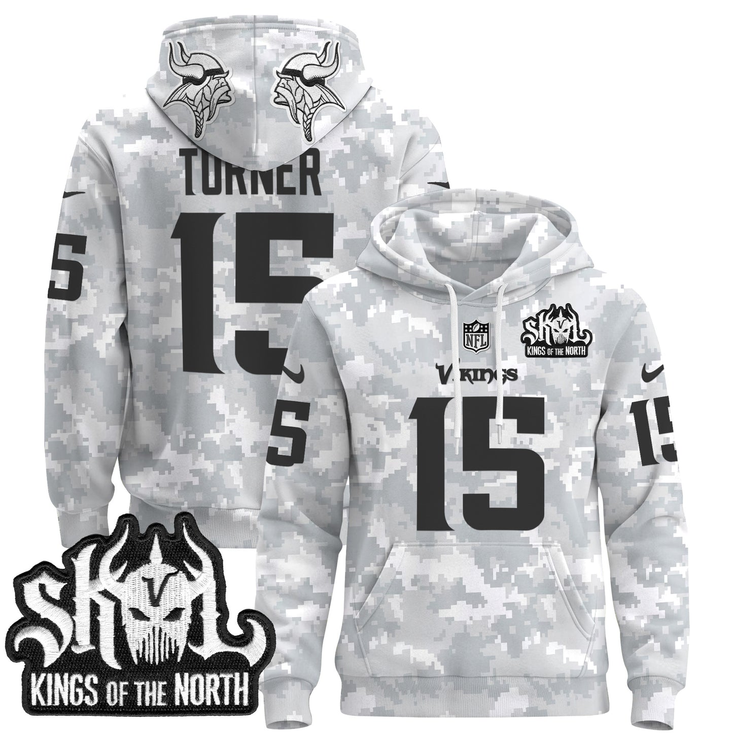 Minnesota Vikings 2024 Salute to Service Pullover Hoodie