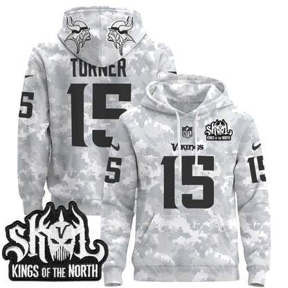 Minnesota Vikings 2024 Salute to Service Pullover Hoodie
