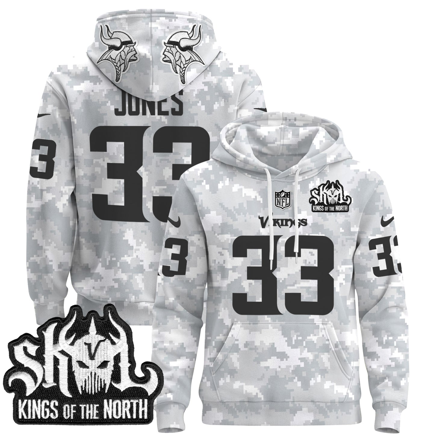 Minnesota Vikings 2024 Salute to Service Pullover Hoodie