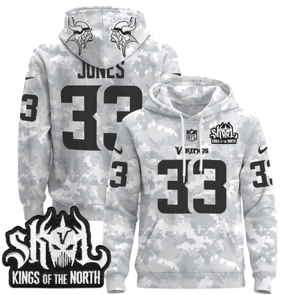 Minnesota Vikings 2024 Salute to Service Pullover Hoodie