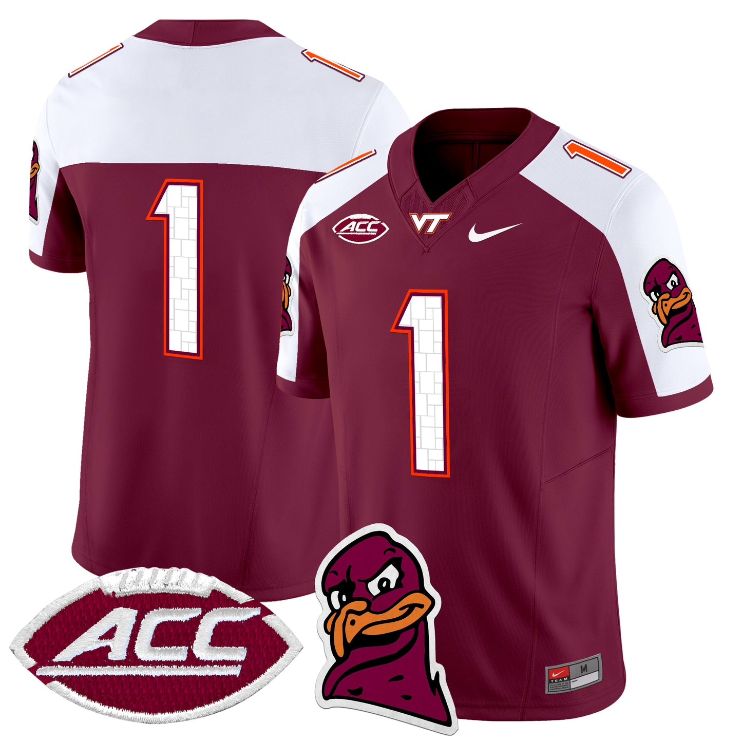 Men's Virginia Tech Hokies 2025 Vapor Limited Jersey - All Stitched