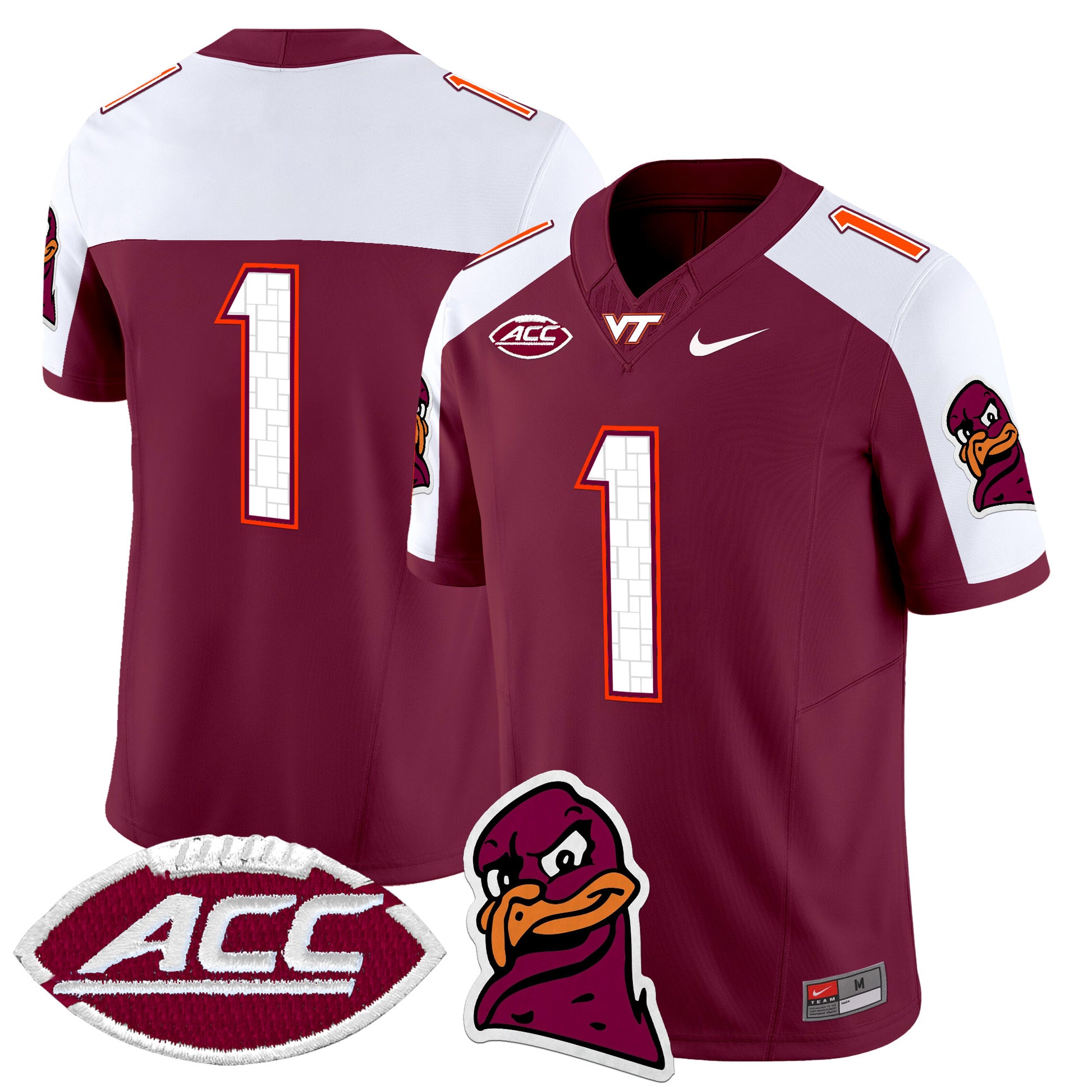 Men's Virginia Tech Hokies 2025 Vapor Limited Jersey - All Stitched