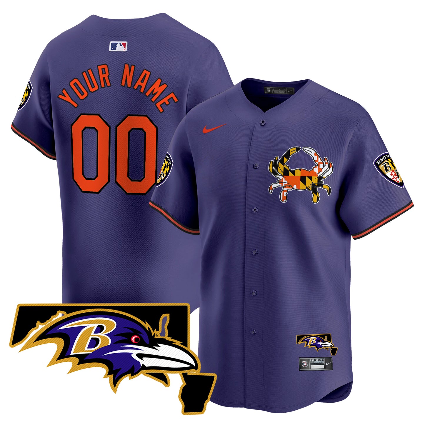 Baltimore Ravens 2024 Vapor Premier Baseball Custom Jersey - All Stitched