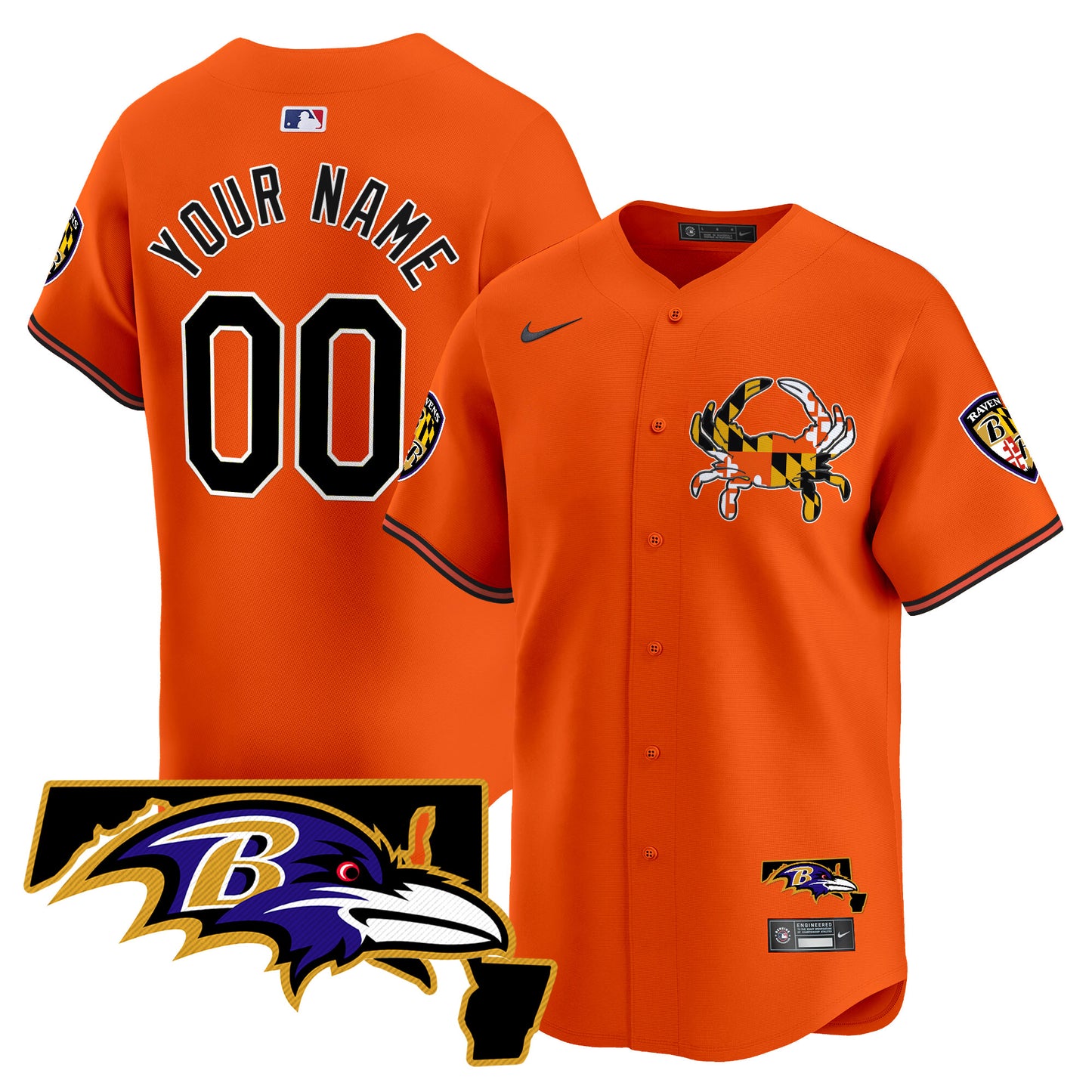 Baltimore Ravens 2024 Vapor Premier Baseball Custom Jersey - All Stitched