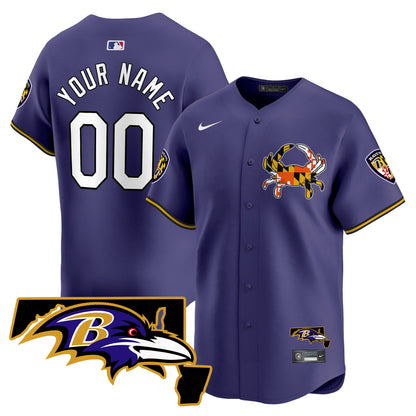 Baltimore Ravens 2024 Vapor Premier Baseball Custom Jersey V2 - All Stitched