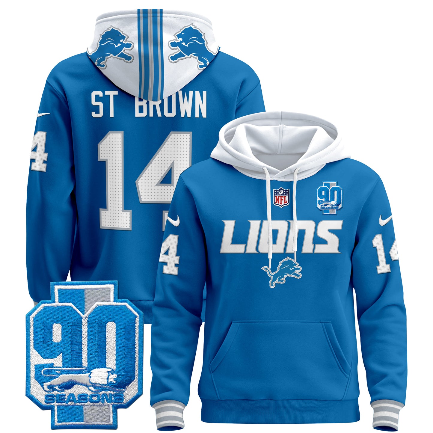Detroit Lions 2024 Pullover Hoodie V2