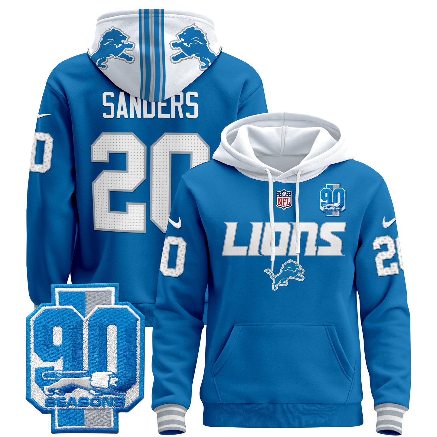 Detroit Lions 2024 Pullover Hoodie V2