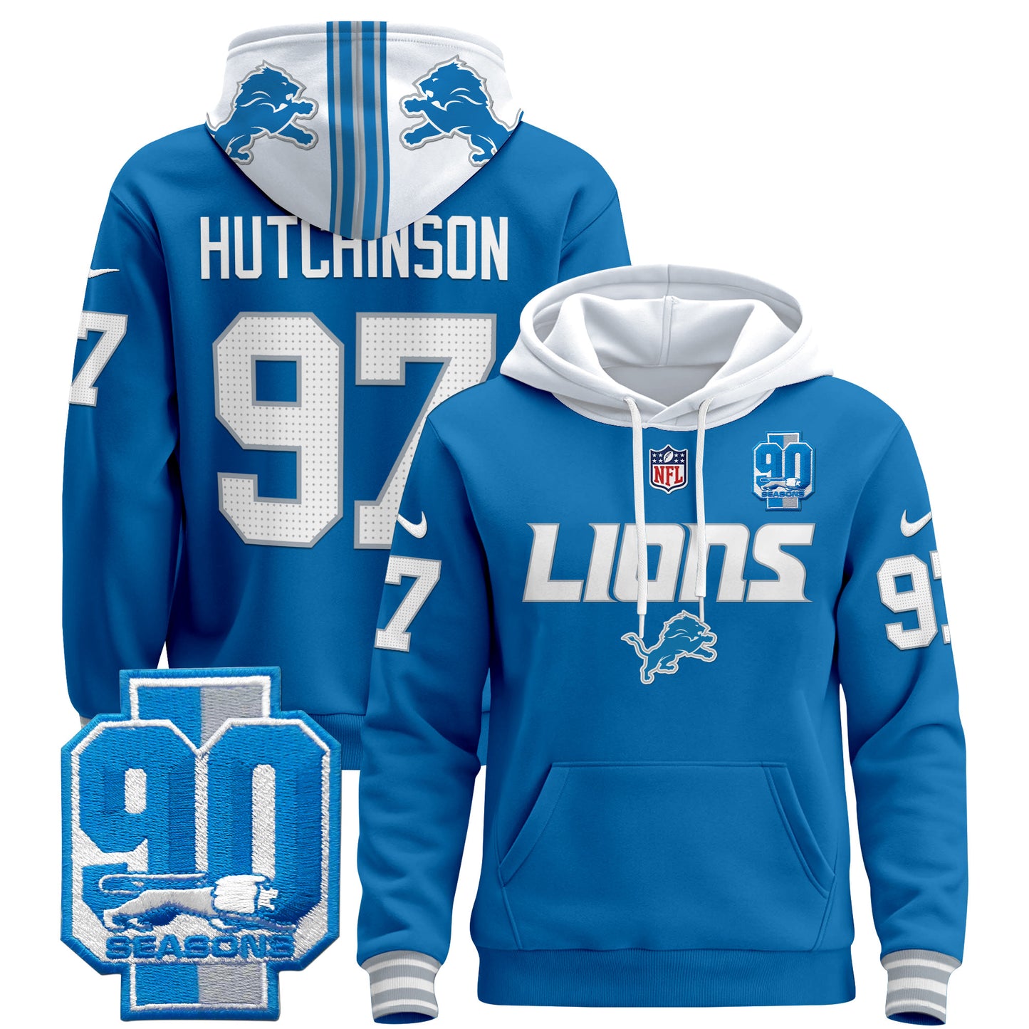 Detroit Lions 2024 Pullover Hoodie V2
