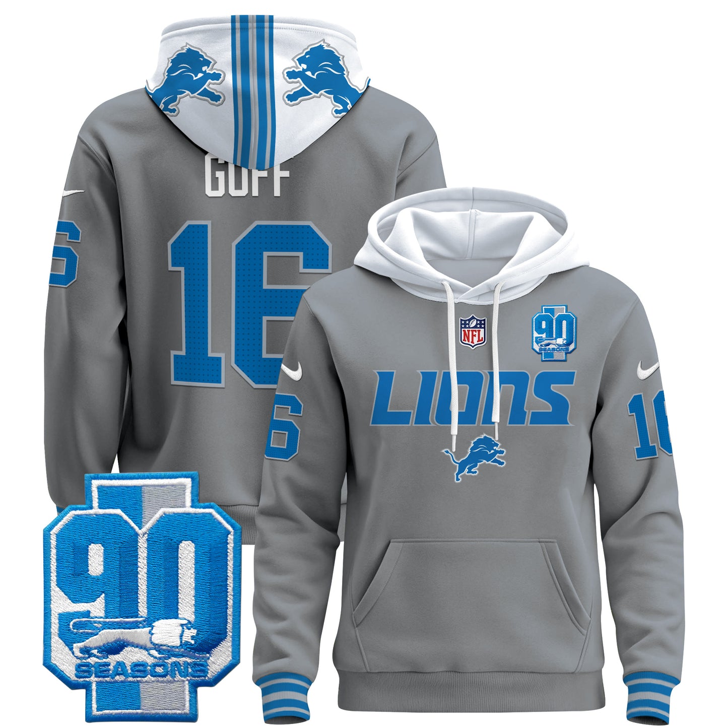 Detroit Lions 2024 Pullover Hoodie V2