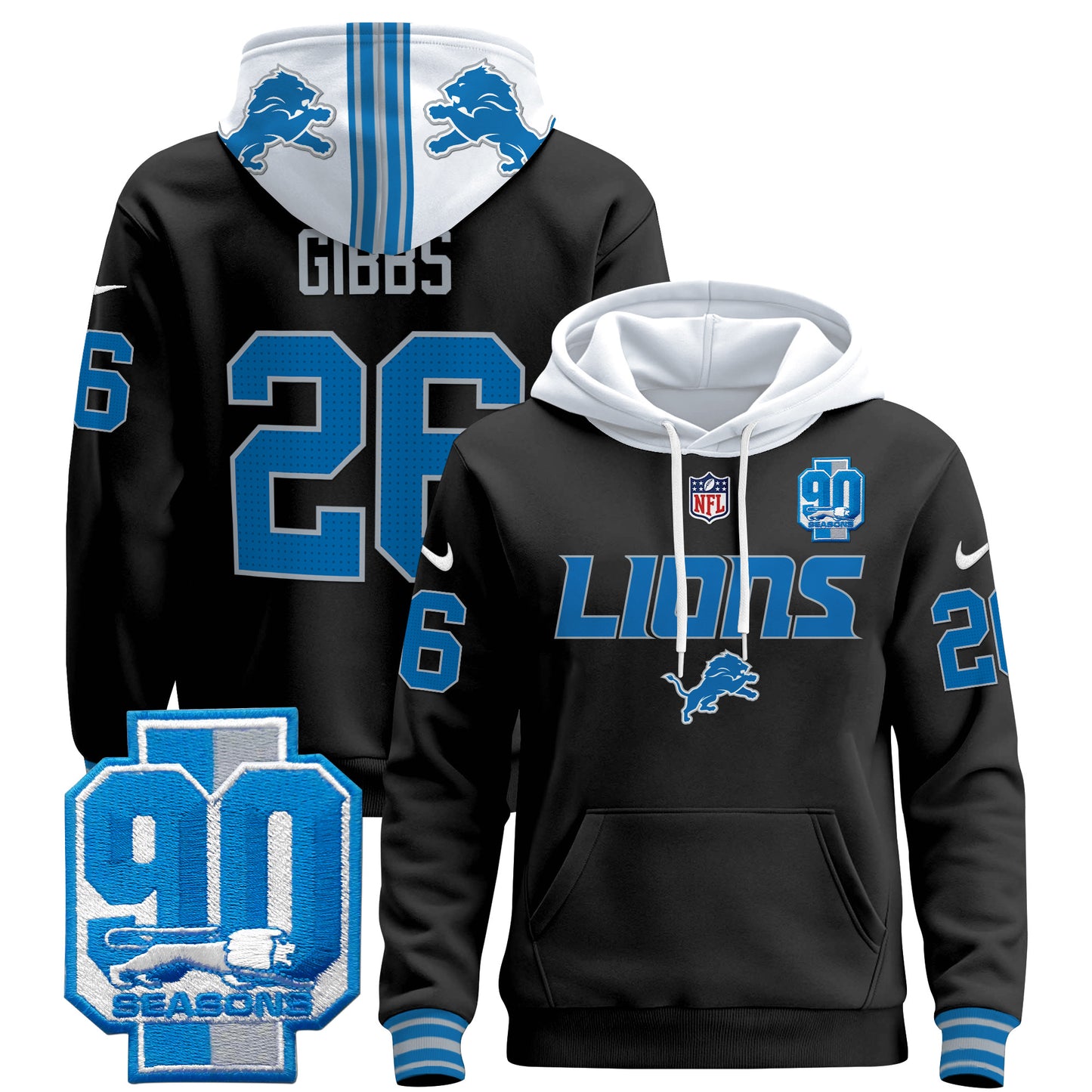 Detroit Lions 2024 Pullover Hoodie V2