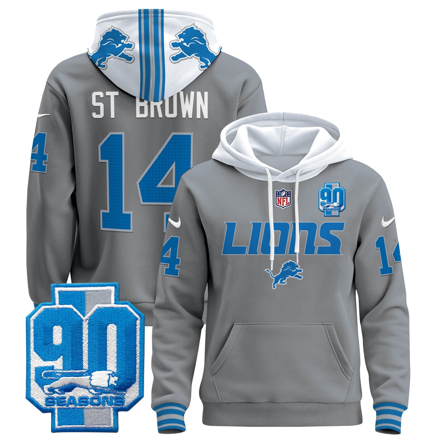 Detroit Lions 2024 Pullover Hoodie V2