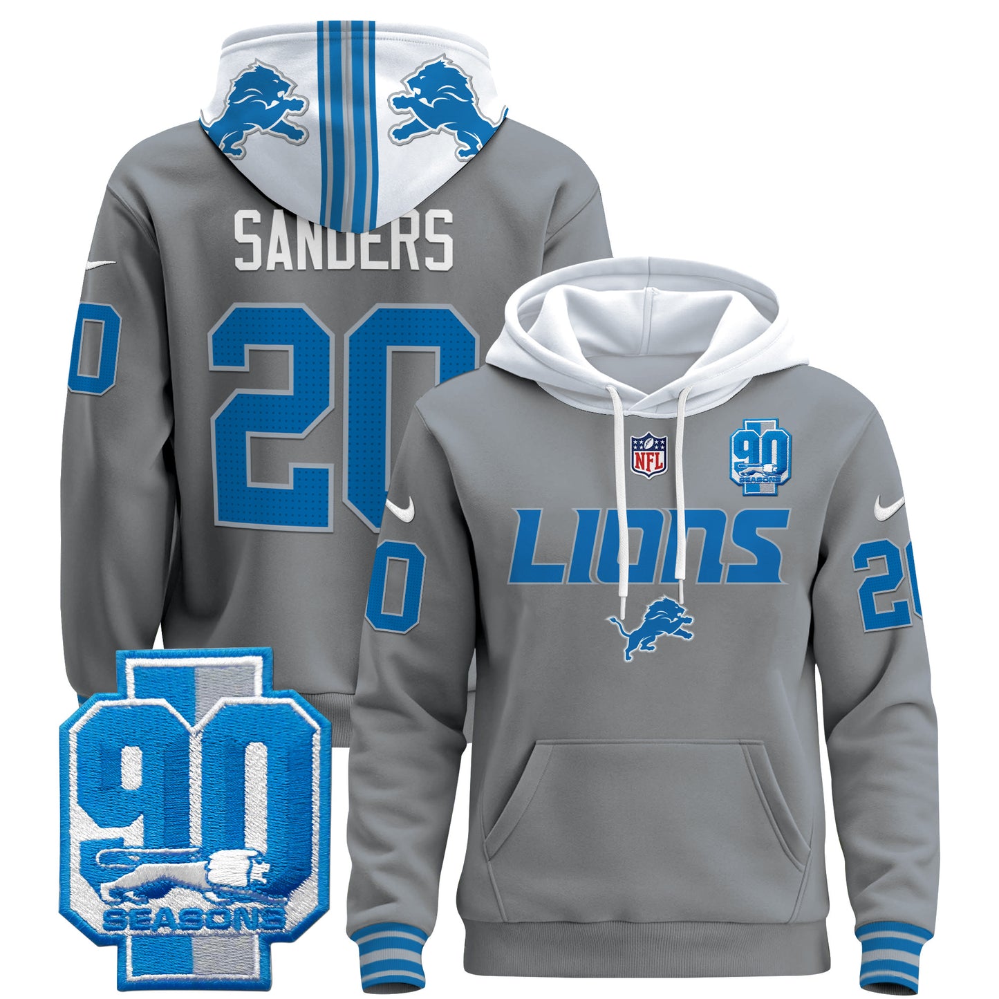 Detroit Lions 2024 Pullover Hoodie V2