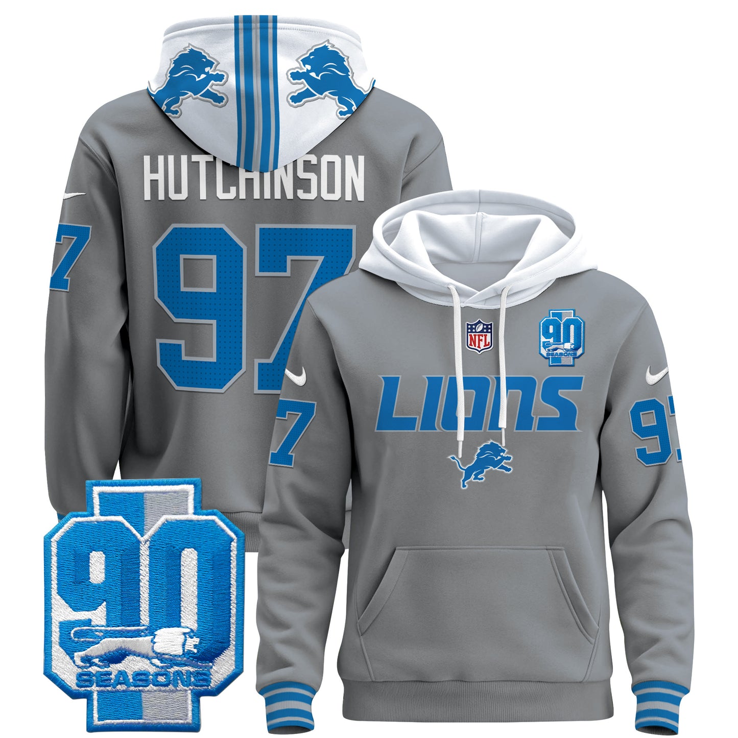 Detroit Lions 2024 Pullover Hoodie V2