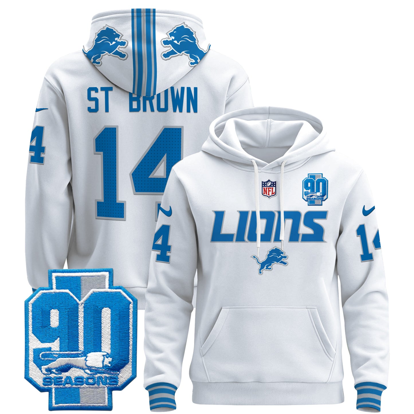 Detroit Lions 2024 Pullover Hoodie V2