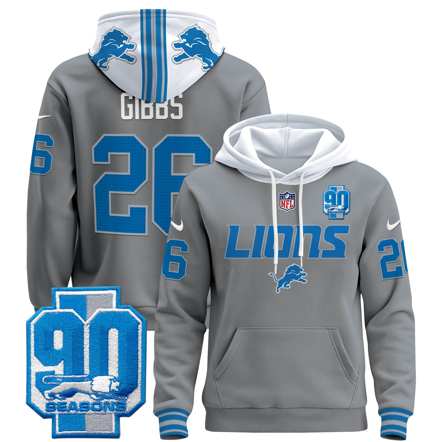 Detroit Lions 2024 Pullover Hoodie V2