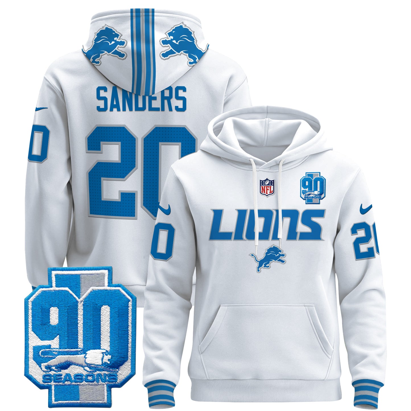 Detroit Lions 2024 Pullover Hoodie V2