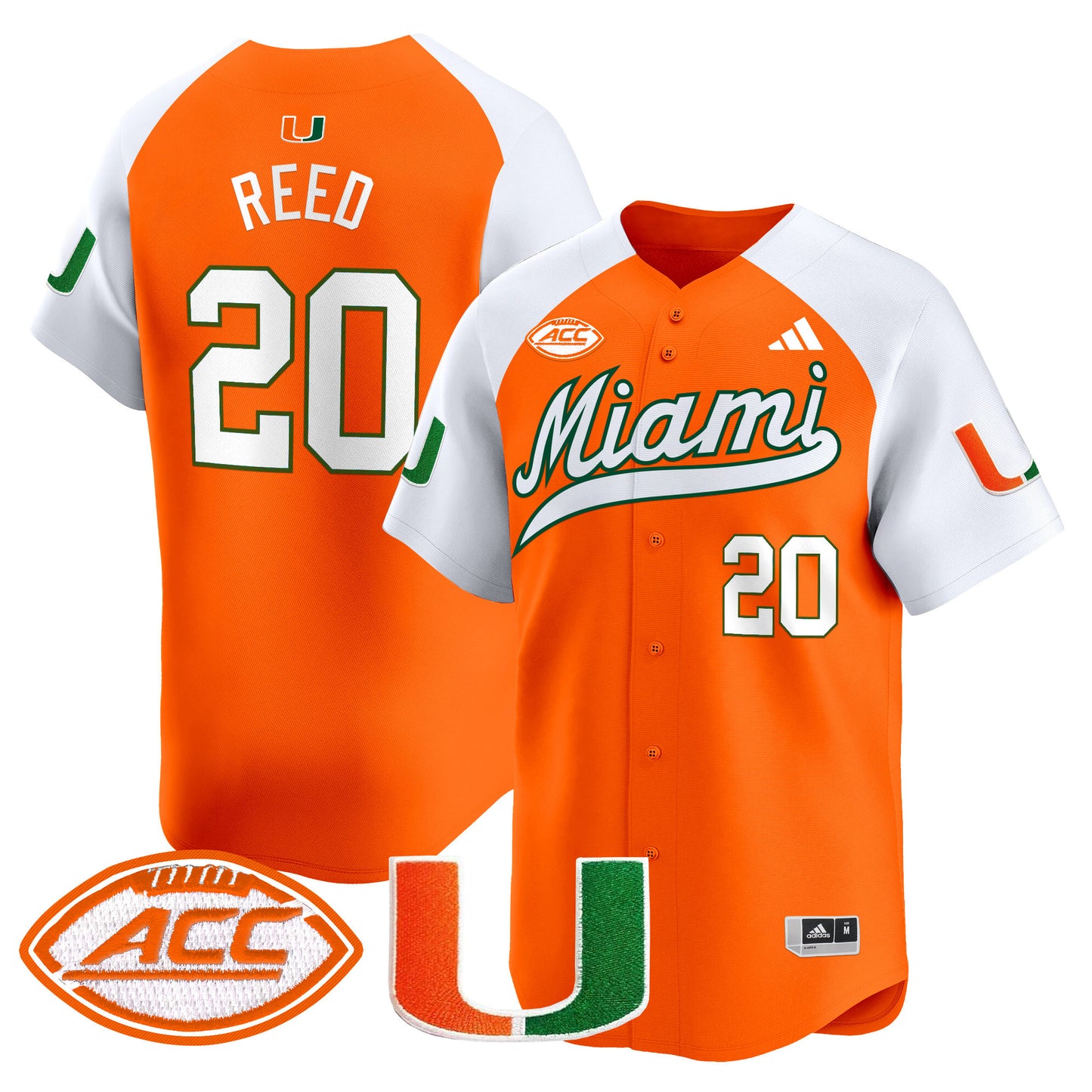 Miami Hurricanes 2024 Vapor Baseball Jersey - All Stitched