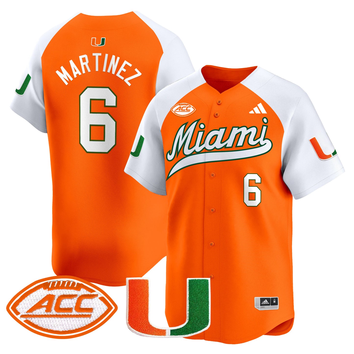 Miami Hurricanes 2024 Vapor Baseball Jersey - All Stitched