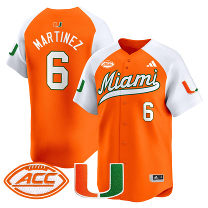 Miami Hurricanes 2024 Vapor Baseball Jersey - All Stitched