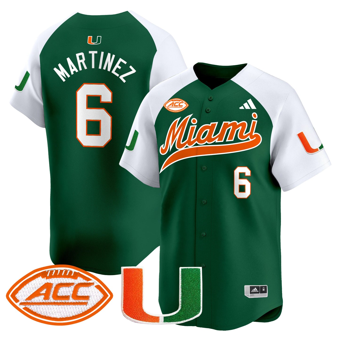 Miami Hurricanes 2024 Vapor Baseball Jersey - All Stitched