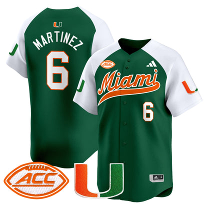 Miami Hurricanes 2024 Vapor Baseball Jersey - All Stitched
