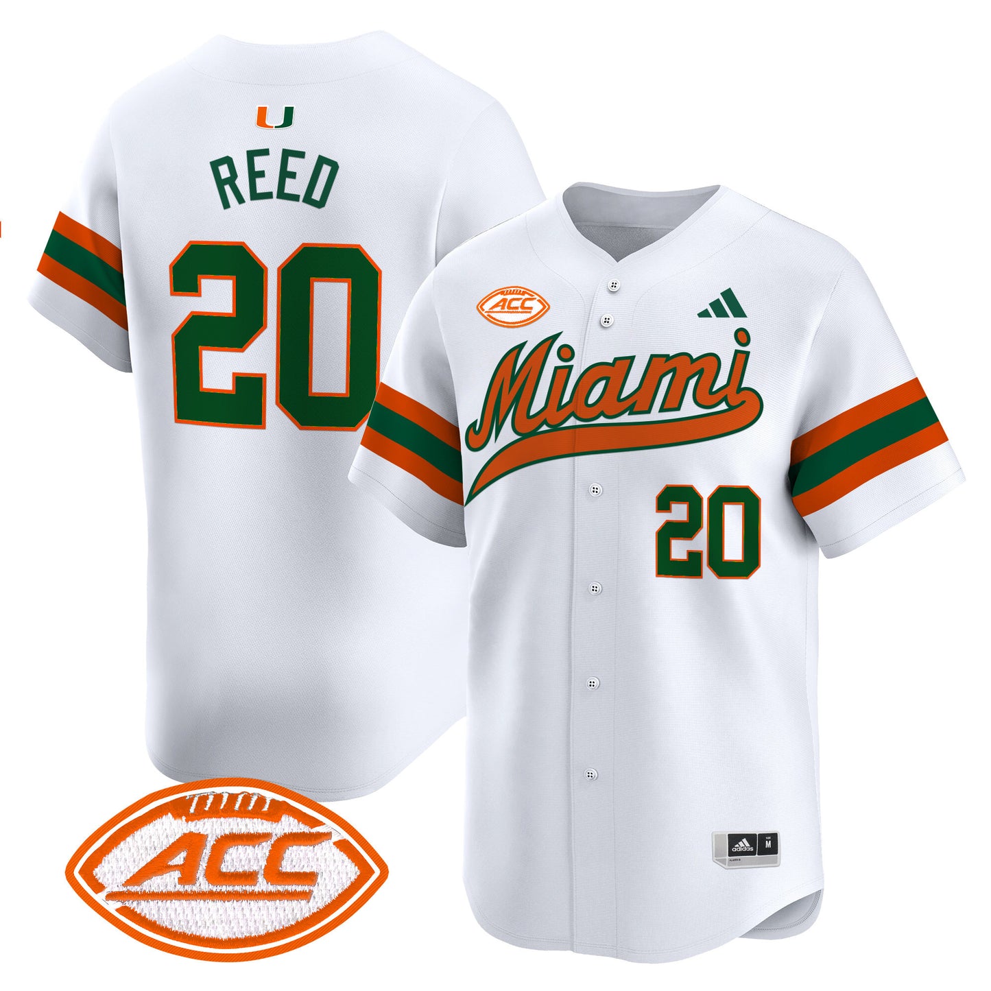 Miami Hurricanes 2024 Vapor Baseball Jersey - All Stitched