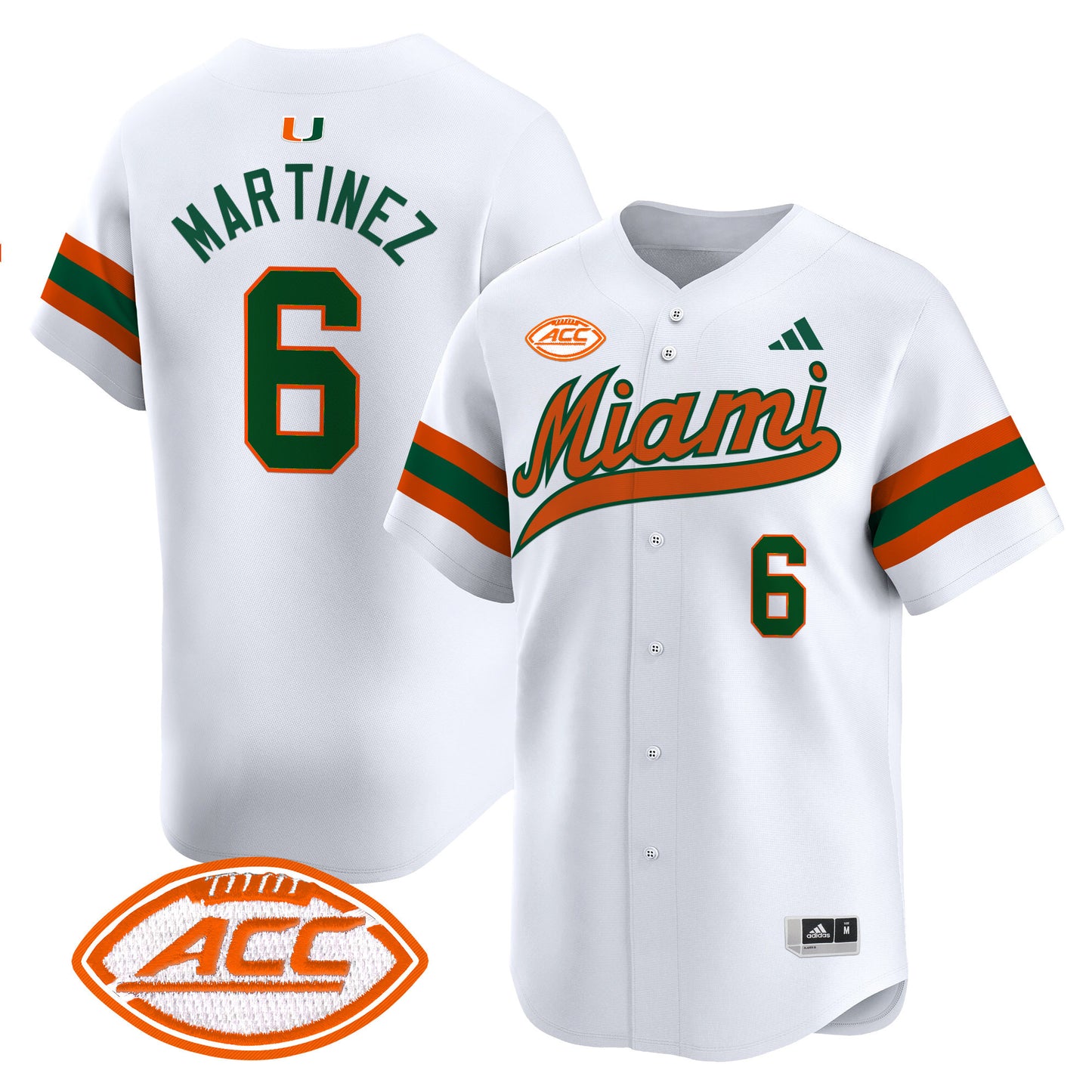 Miami Hurricanes 2024 Vapor Baseball Jersey - All Stitched