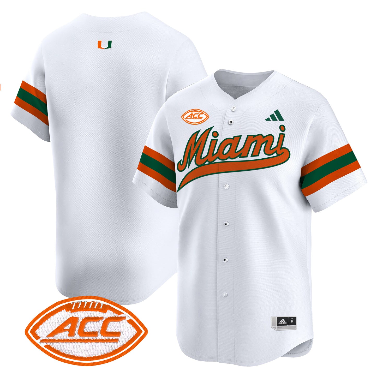 Miami Hurricanes 2024 Vapor Baseball Jersey - All Stitched
