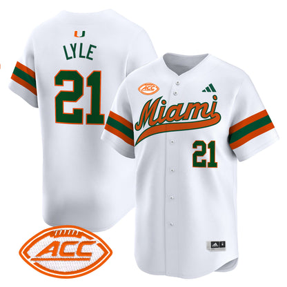 Miami Hurricanes 2024 Vapor Baseball Jersey - All Stitched