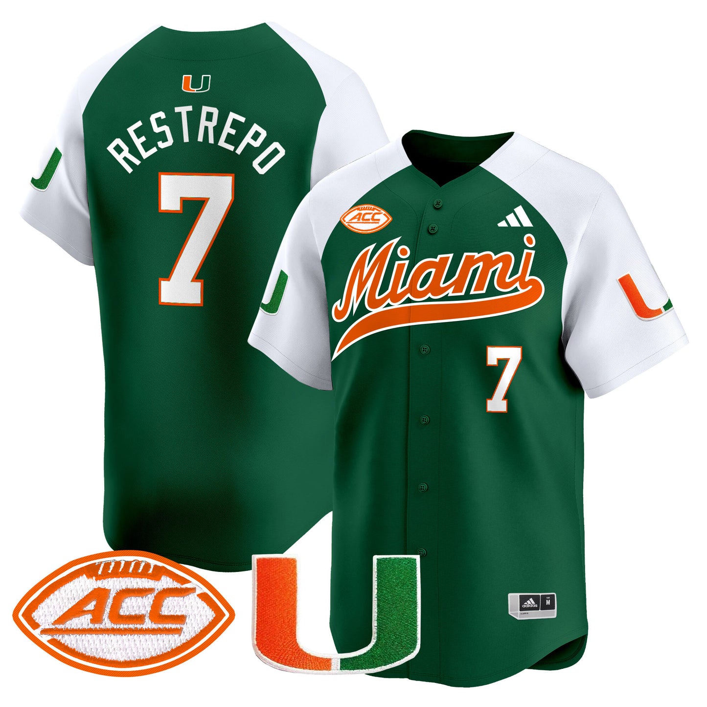 Miami Hurricanes 2024 Vapor Baseball Jersey - All Stitched