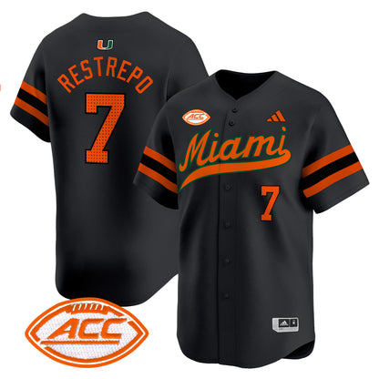 Miami Hurricanes 2024 Vapor Baseball Jersey - All Stitched
