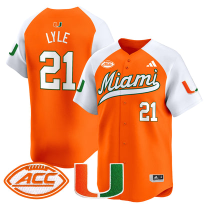Miami Hurricanes 2024 Vapor Baseball Jersey - All Stitched