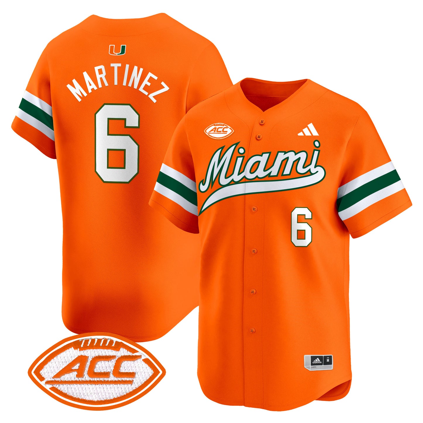 Miami Hurricanes 2024 Vapor Baseball Jersey - All Stitched