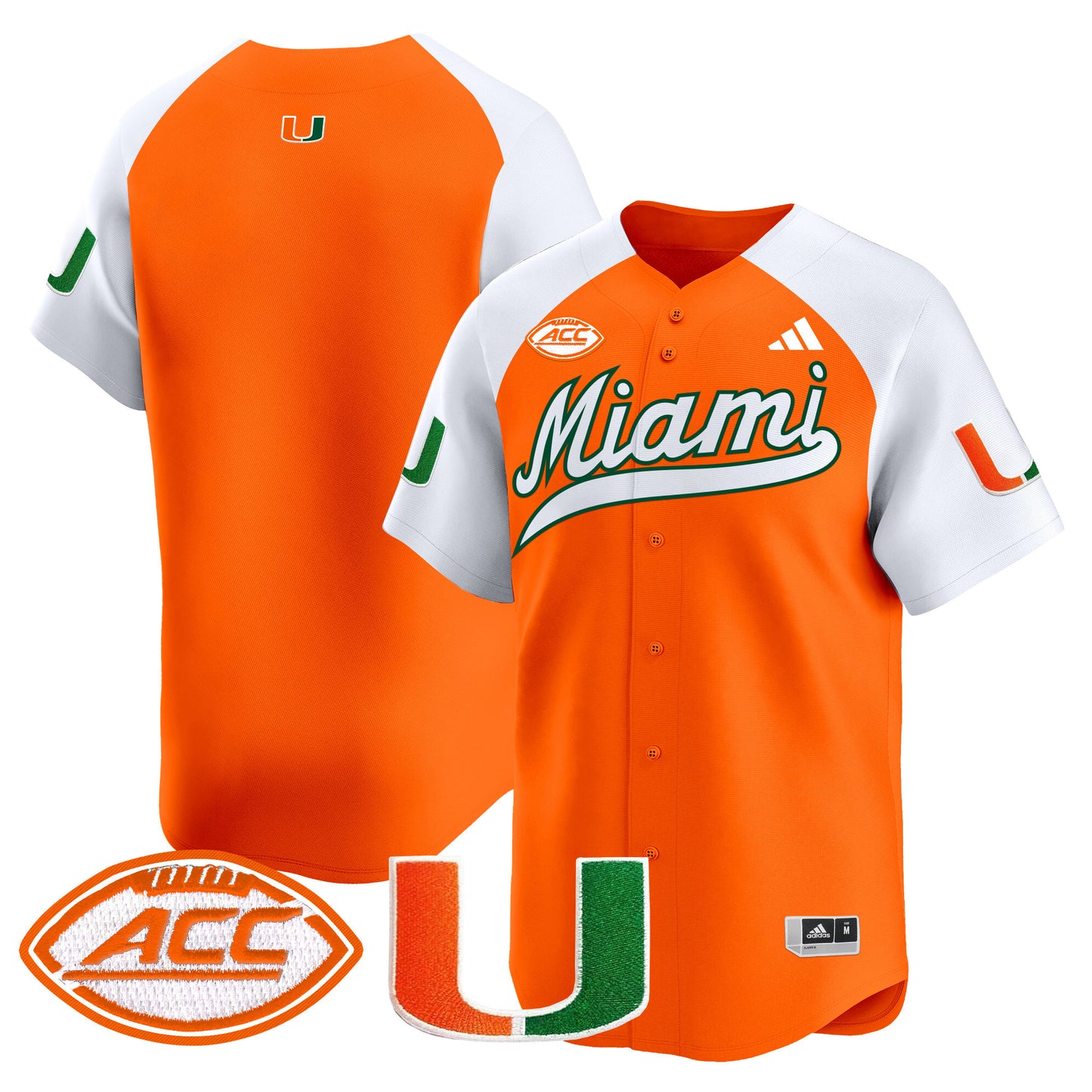Miami Hurricanes 2024 Vapor Baseball Jersey - All Stitched